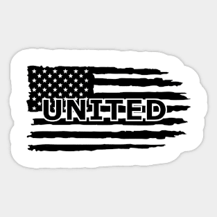 united usa distressed flag Sticker